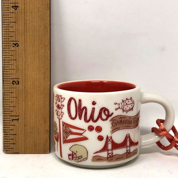 Starbucks OHIO Been There Series Mini Mug Ornament 2023 2 Fl Oz Collectible - Picture 9 of 9